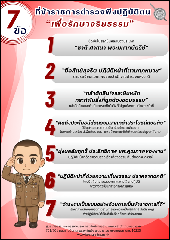ข้อควรปฏิบัติของข้าราชการตำรวจ